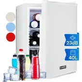 Klarstein Mini Kühlschrank für Zimmer, 40L Mini-Kühlschrank für Getränke & Kosmetik, Kleine Minibar, Kühlschrank Klein & Leise, Verstellbare Ablagen, Kleiner Skincare Kühlschrank 5-15°C