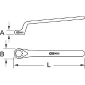 Ks Tools Ringschlüssel mit Schutzisolierung, gekröpft , 1/2