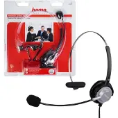 Hama Headband Headset, Kabelgebunden, Büro/Callcenter, Kopfhörer, Schwarz, Silber