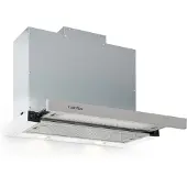 Klarstein Mariana - Flachschirmhaube, , Umluft & Abluft, LED-Beleuchtung, Drucktasten, Unterbau-Dunstabzugshaube, 500 m³/h,60cm, weiß