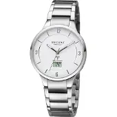 Regent Damen Uhr Funkuhren Metall Funkuhr Analog-Digital silber URFR287