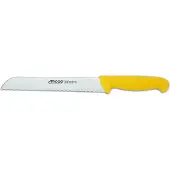 Arcos Brotmesser (perlmuttartig) Farbe - Prof 291400 in Edelstahl Nitrum und mango ergonomisches Polypropylen gelb und 20 cm Klinge, Vitrine