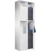 VCM Holz Wäscheschrank | Wäschetruhe | Wäschekorb | Maße ca H. 184 x B. 80 x T. 39 cm - Dreso XXL4f
