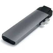 Satechi ST-TCPHEM, Thunderbolt 3, Grau, MicroSD (TransFlash), HDMI, RJ-45, USB 3.2 Gen 1 (3.1 Gen 1) Type-A, USB 3.2 Gen 1 (3.1 Gen 1) Type-C, Aluminium