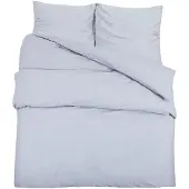 vidaXL Bettwäsche-Set Grau 155x220 cm Leichte Mikrofaser