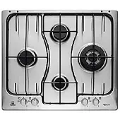 Electrolux RGG6243LOX, Schwarz, Edelstahl, Integriert, 60 cm, Gaskochfeld, Edelstahl, 4 Zone(n)