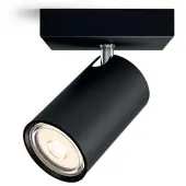 Philips myLiving Kosipo Decken-/Wandspot, Strahler Oberflächenbeleuchtung, GU10, 1 Glühbirne(n), LED, 220-240 V, Schwarz