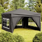 Prolenta Maison Exclusive - Partyzelt Faltbar mit Seitenwänden Anthrazit 3x3 m