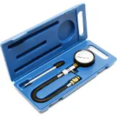 Wiltec Kompressionsmessgerät 0-20 bar für Benzinmotoren 3-teiliges Set im Koffer für PKW LKW Kompressionsmessgerät Kompressionstester Messgerät Tester