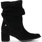 MACIEJKA Damen Stiefel aus Veloursleder Schwarz mit 6 cm Blockabsatz Modell 0600501006