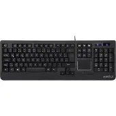 Perixx PERIBOARD-513 II US, USB-Tastatur, Touchpad, schwarz