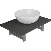 vidaXL 2-tlg. Badmöbel-Set Keramik Grau