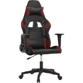 Syfax Gaming-Stuhl Schwarz und Weinrot Kunstleder