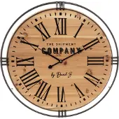 Atmosphera Runde Wanduhr, Holz, Ø 58 cm -