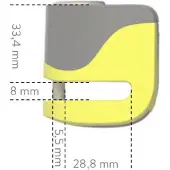 Auvray Disc B-lock-06 Mini Alarm Ankersperre Gelb Gelb One Size
