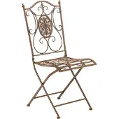 CLP Gartenstuhl Sibell Eisen, klappbar, verzierter Jugendstil antik braun