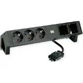 Bachmann DESK2 3xCEE7/3 2xCM Strom 0,2m GST18 RAL9005