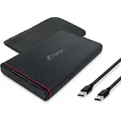 Fantec 225U3-6G, externes 2.5"-SATA-Gehäuse, USB 3.2, Aluminium, schwarz
