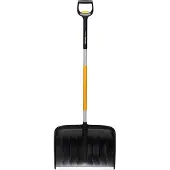 Fiskars X-series Teleskop-Schneeräumer (schwarz/gelb, 53cm)