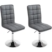 CLP 2er Set Esszimmerstühle Peking V2 drehbar und stufenlos verstellbar grau