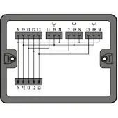 Wago 899-631/346-000 Verteilerbox,Dreh- auf Wechselstrom (400 V/230 V),1 Eingang,schwarz 899631346000