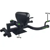 Tunturi Squat Station, WT20 Sissy, Kniebeugen, Sit ups, Liegestützen, mit Wadenkissen, Beinrolle und Dipgriffe, zusammenklappbar