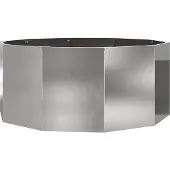 Syfax Pflanzkübel Silber 120 x 120 x 50 cm Edelstahl