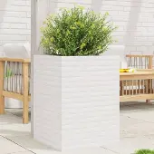 vidaXL Möbel Pflanzkübel Weiß 50x50x68,5 cm Massivholz Kiefer - Beete 3282465