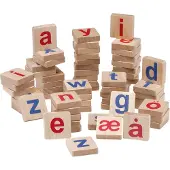 Krea Magnete - 67 st. - Holz - Klein Buchstaben - - One Size - Magnetspielzeug