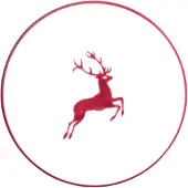 Gmundner Keramik Bordeauxr. Hirsch, Dessertteller Cup (Ø 20cm)