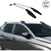Omtec Aluminium Dachreling Relingträger für Ford Focus Fünftürer 1998-2005 Silber 2x