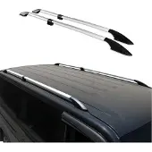 Omac Dachreling Dachgepäckträger für Opel Combo D 2012-2019 L2 Langer Alu Grau