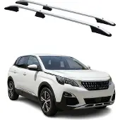 Omtec Dachreling Dachgepäckträger für Peugeot 3008 2013-2016 Aluminium Silber 2x
