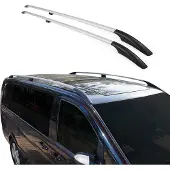 Omtec Dachreling Dachgepäckträger für VW Caddy 2015-2020 L1 Kurzer Alu Grau