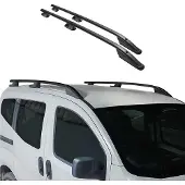 Omac Aluminium Dachreling Querträger für Fiat Fullback 2016-2024 Schwarz 2x