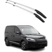 Omtec Dachreling 7566933 Fahrzeugdach beidseitig für VW Caddy V Kastenwagen (SBA, SBH) Aluminium