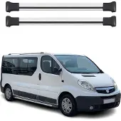 Omtec 6121928 Dachreling Dachträger Aluminium für OPEL Corsa D Schrägheck (S07) Vivaro A Kastenwagen (X83) Vivaro A Combi (X83) für RENAULT für NISSAN