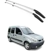 Omtec Dachreling Dachgepäckträger für Renault Kangoo 1996-2007 Kurzer Alu Silber