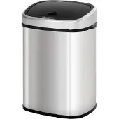 HOMCOM Automatik Mülleimer Abfalleimer mit Infrarotsensor Kücheneimer Silber