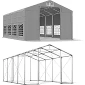 Das Company 8x8 graue Party Zelt WINTER PLUS ISD