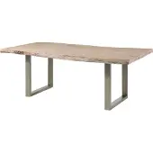 MASSIVMOEBEL24.DE MASSIVMOEBEL24 Baumtisch Akazie 230x110x78 Natural Stone lackiert FREEFORM #130