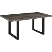 MASSIVMOEBEL24.DE MASSIVMOEBEL24 Esstisch Mango 160x90x76 grau lackiert RAILWAY #208