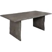 MASSIVMOEBEL24.DE MASSIVMOEBEL24 Baumtisch Akazie 200x100x76 grau lackiert PURE ACACIA #415
