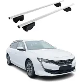 Omtec Dachträger Gepäckträger für Peugeot 508 2018-2023 Grundträger ABE Silber 2x