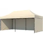 BDW Pavillon, Zelt, Partyzelt für Garten, Terasse, Messe - Pavillon, Beige