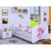 BDW Kinderbett mit Matratze und Bettkasten, 140x70