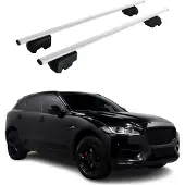 Omtec Dachträger Grundtäger für Jaguar F-Pace 2016-2025 75kg Metall Silber 2 tlg