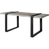 MASSIVMOEBEL24.DE MASSIVMOEBEL24 Esstisch Mango 170x90x76 grau lackiert HEAVY INDUSTRY #103