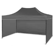 BDW Pavillon, Zelt, Partyzelt für Garten, Terasse, Messe - Pavillon, Grau
