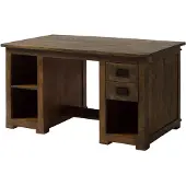 MASSIVMOEBEL24.DE MASSIVMOEBEL24 Schreibtisch Mango 140x80x76 braun lackiert RAILWAY #461
